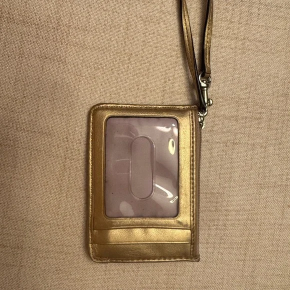 Coach Brown Signature Wristlet - Picture 2 of 3